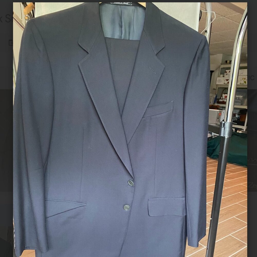 Custom Ermenegildo Zegna Black Suit